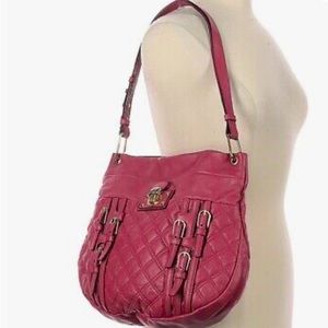 Marc Jacobs Made in Italy Raspberry Quilted Leather Buckle Hobo/Shoulder Bag